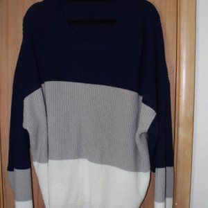 3xl color block sweater